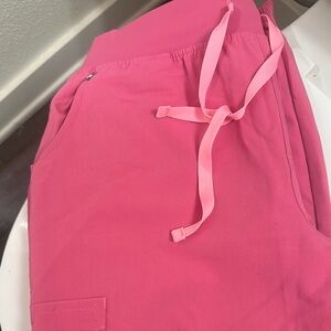 Figs F’ing Pink Zamora jogger medium petite small ink